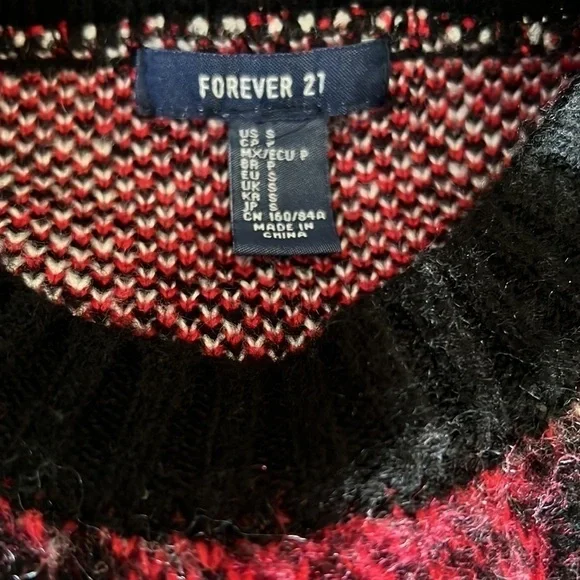 Forever 21 - Cropped Plaid Sweater - Small - Picture 5 of 6